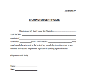 5+ Character Certificate Templates Word Excel Fomats Inside 11+ Good Conduct Certificate Template