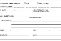 5 Credit Card Form Templates Free Sample Templates Throughout Order Form With Credit Card Template