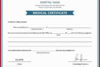 5 [Genuine] Fake Medical Certificate Online | Every Last In Printable Free Fake Medical Certificate Template