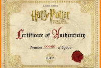 5 Harry Potter Certificate Template Plastic Mouldings Within Quality Harry Potter Certificate Template