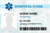 5 Professional Nursing Id Cards For Ms Word | Microsoft Word Inside Professional Hospital Id Card Template