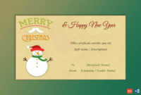 50+ Christmas Gift Certificate Templates For 2019 (Word | Pdf) In Merry Christmas Gift Certificate Templates