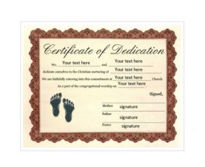 50 Free Baby Dedication Certificate Templates Printable In Baby Dedication Certificate Template
