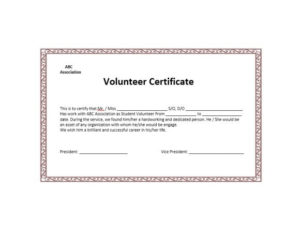50 Free Volunteering Certificates Printable Templates Intended For Volunteer Certificate Templates