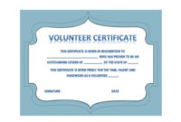 50 Free Volunteering Certificates Printable Templates With Free Volunteer Award Certificate Template