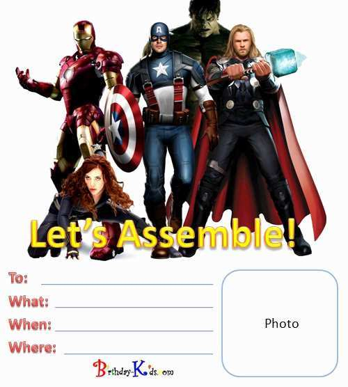 58 Free Printable Avengers Birthday Invitation Template Now Inside Printable Avengers Birthday Card Template