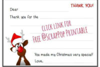 59 Creative Free Printable Christmas Thank You Card With Regard To Christmas Thank You Card Templates Free
