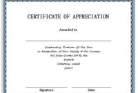 6 Appreciation Certificate Templates | Certificate Templates For Best In Appreciation Certificate Templates