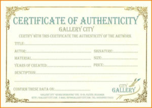 6+ Certificate Of Authenticity Templates In 2020 Pertaining Inside Workstation Authentication Certificate Template