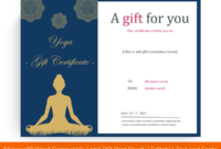 6+ Yoga Gift Certificate Templates (In Word, Pdf Format) Pertaining To Yoga Gift Certificate Template Free