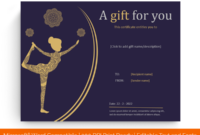 6+ Yoga Gift Certificate Templates (In Word, Pdf Format) Throughout Yoga Gift Certificate Template Free