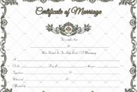 60+ Marriage Certificate Templates (Word | Pdf) Editable Intended For Blank Marriage Certificate Template