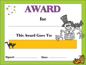 7 Best Free Printable Halloween Awards Printablee With Regard To Halloween Certificate Template