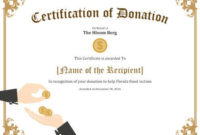 7 Printable Donation Certificates Templates | Hloom Within Donation Certificate Template