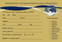 8 Church Connection Card Templates Evangelismcoach Regarding Free Church Visitor Card Template