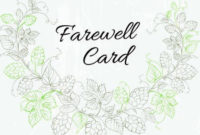 8+ Free Farewell Card Templates Invitation, Graduation With Best Farewell Card Template Word