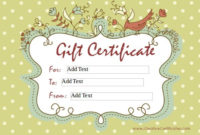 8+ Homemade Gift Certificate Templates Doc, Pdf | Free Throughout Homemade Gift Certificate Template