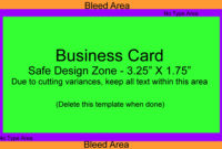 85 Creative Business Card Template With Bleed Illustrator In Pertaining To Printable Photoshop Business Card Template With Bleed