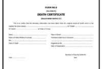 9+ Death Certificate Template – Free Sample, Example Format In 11+ Baby Death Certificate Template