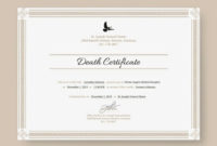 9+ Death Certificate Template – Free Sample, Example Format Pertaining To 11+ Baby Death Certificate Template