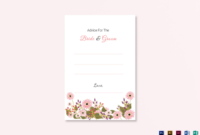 9+ Pretty Wedding Advice Cards Psd, Ai, Indesign | Free With Marriage Advice Cards Templates