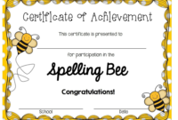 A Blog About Education Children Teaching And My Journey As A Intended For Free Spelling Bee Award Certificate Template