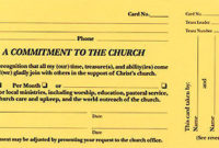 A Commitment To The Church Pledge Card (Pkg Of 100) Regarding Pledge Card Template For Church