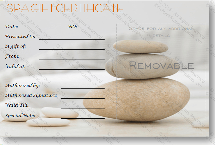 A Simple Day At The Spa Gift Certificate Template | Massage Pertaining To Printable Spa Day Gift Certificate Template