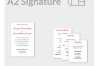 A2 Signature Invitation Template With A2 Card Template