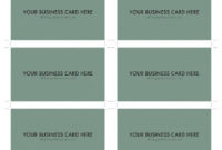 A4 Business Card Template Psd (10 Per Sheet) In 2020 With Printable Business Card Size Template Psd