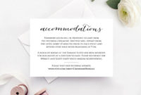 Accommodations Card Insert, Wedding Information Card Template, Diy Bride Invite Template, Printable Wedding Details Card Templates For Best Wedding Hotel Information Card Template
