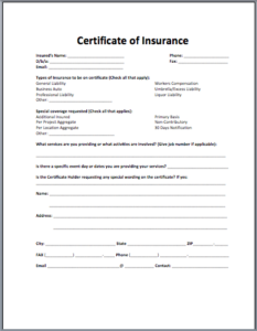 Acord Insurance Certificate Template (1) Templates Example Throughout Acord Insurance Certificate Template