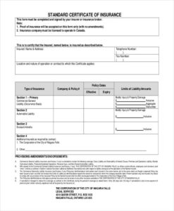 Acord Insurance Certificate Template In 2020 | Renters In Free Acord Insurance Certificate Template