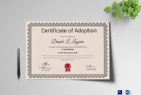 Adoption Certificate Template 19+ Free Pdf, Psd Format For 11+ Child Adoption Certificate Template