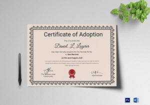 Adoption Certificate Template 19+ Free Pdf, Psd Format For 11+ Child Adoption Certificate Template