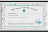 Adoption Certificate Template 19+ Free Pdf, Psd Format For Pet Adoption Certificate Template