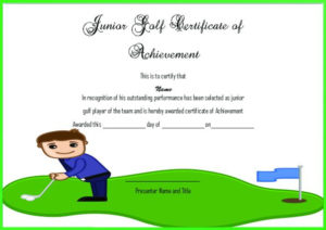 Adorable Golf Certificates For Professional Players : Free Pertaining To Professional Golf Certificate Templates For Word