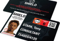 Agents Of Shield Id Card Avengers, Marvel Cosplay Badge Inside Quality Shield Id Card Template