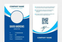 An Id Card With A Bar Code Or Qr Code Printed On It,Simpler Regarding Pvc Card Template