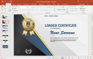 Animated Certificate Design Powerpoint Template Throughout Best Powerpoint Certificate Templates Free Download