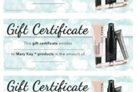 Anne Hanson Mary Kay Sales Diretor United States Gift Pertaining To Free Mary Kay Gift Certificate Template
