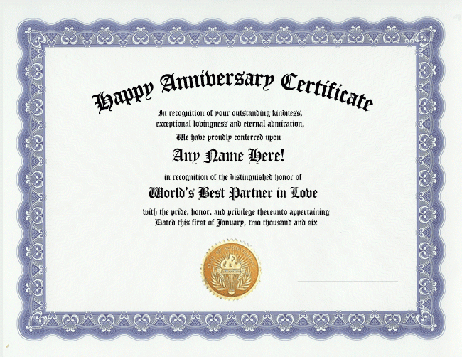 Anniversary Certificate Template Free In 2020 | Employee Regarding Anniversary Certificate Template Free