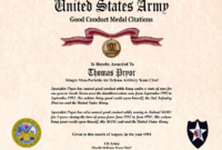 Army Good Conduct Medal Certificate Template (6) Templates Regarding Printable Army Good Conduct Medal Certificate Template