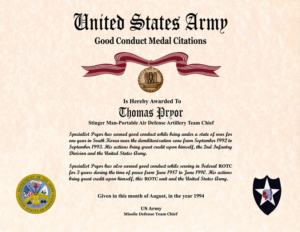 Army Good Conduct Medal Certificate Template (6) Templates Regarding Printable Army Good Conduct Medal Certificate Template
