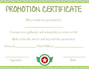 Army Officer Promotion Certificate Template | Certificate In Printable Officer Promotion Certificate Template