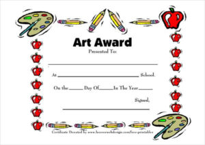 Art Award Certificate 14+ Psd, Pdf, Word, Ai, Indesign Inside Free Art Certificate Templates