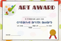 Art Certificate Template Free In 2020 | Certificate For Free Free Art Certificate Templates