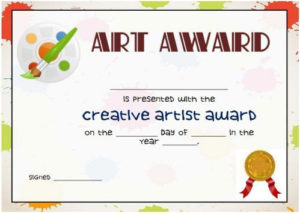 Art Certificate Template Free In 2020 | Certificate For Free Free Art Certificate Templates