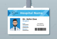 Arzt Ausweis Vorlage Medizinische Identität Abzeichen Intended For Hospital Id Card Template