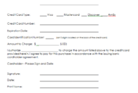 Authorization To Use Credit Card (608×792) | Credit Card Within Free Credit Card Payment Form Template Pdf